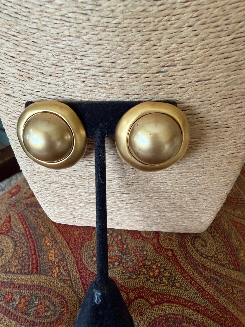Carolee Gold Dome Button Clip-On Earrings - Classic